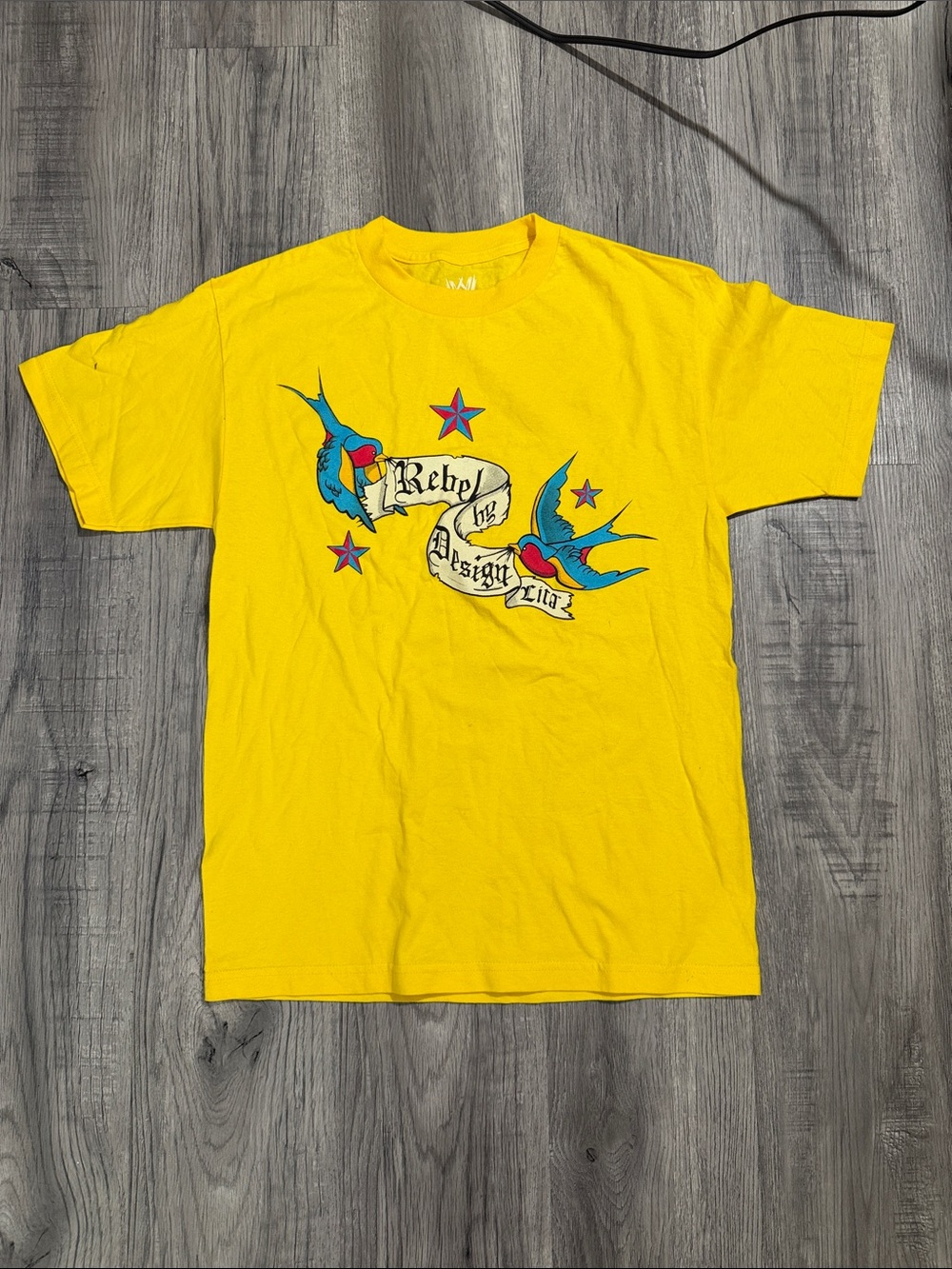 WWE Lita Yellow Tee with Winged Heart Graphic